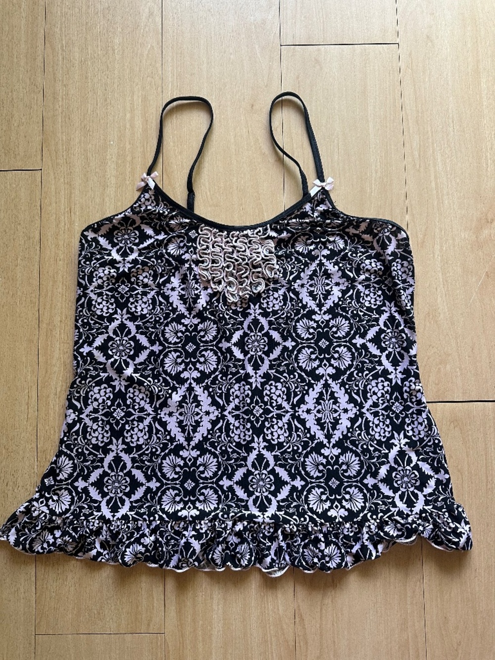 Y2K Babydoll Cami / Pajama Top Whimsigoth Alt Goth Grunge Size Medium